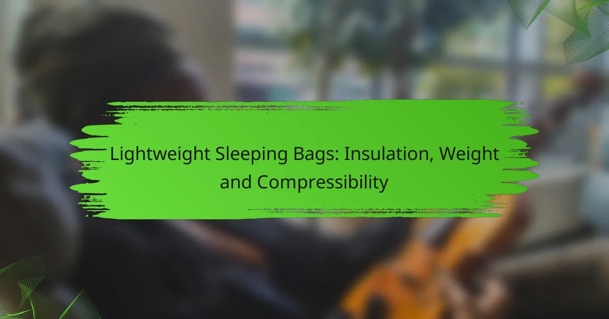 Lightweight Sleeping Bags: Insulation, Weight and Compressibility